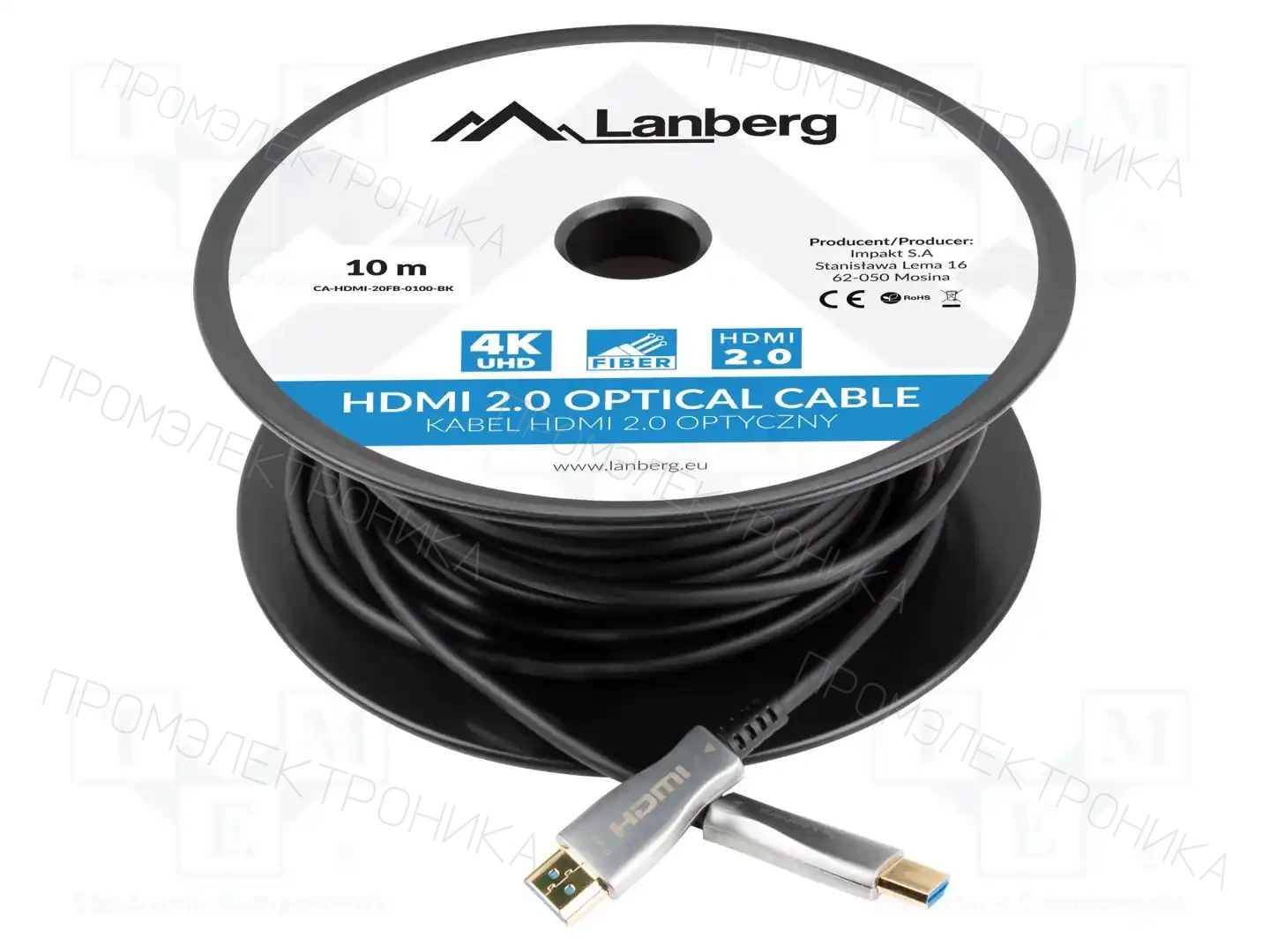 LANBERG CA-HDMI-20FB-0100-BK — Кабели и адаптеры HDMI, DVI, DisplayPort