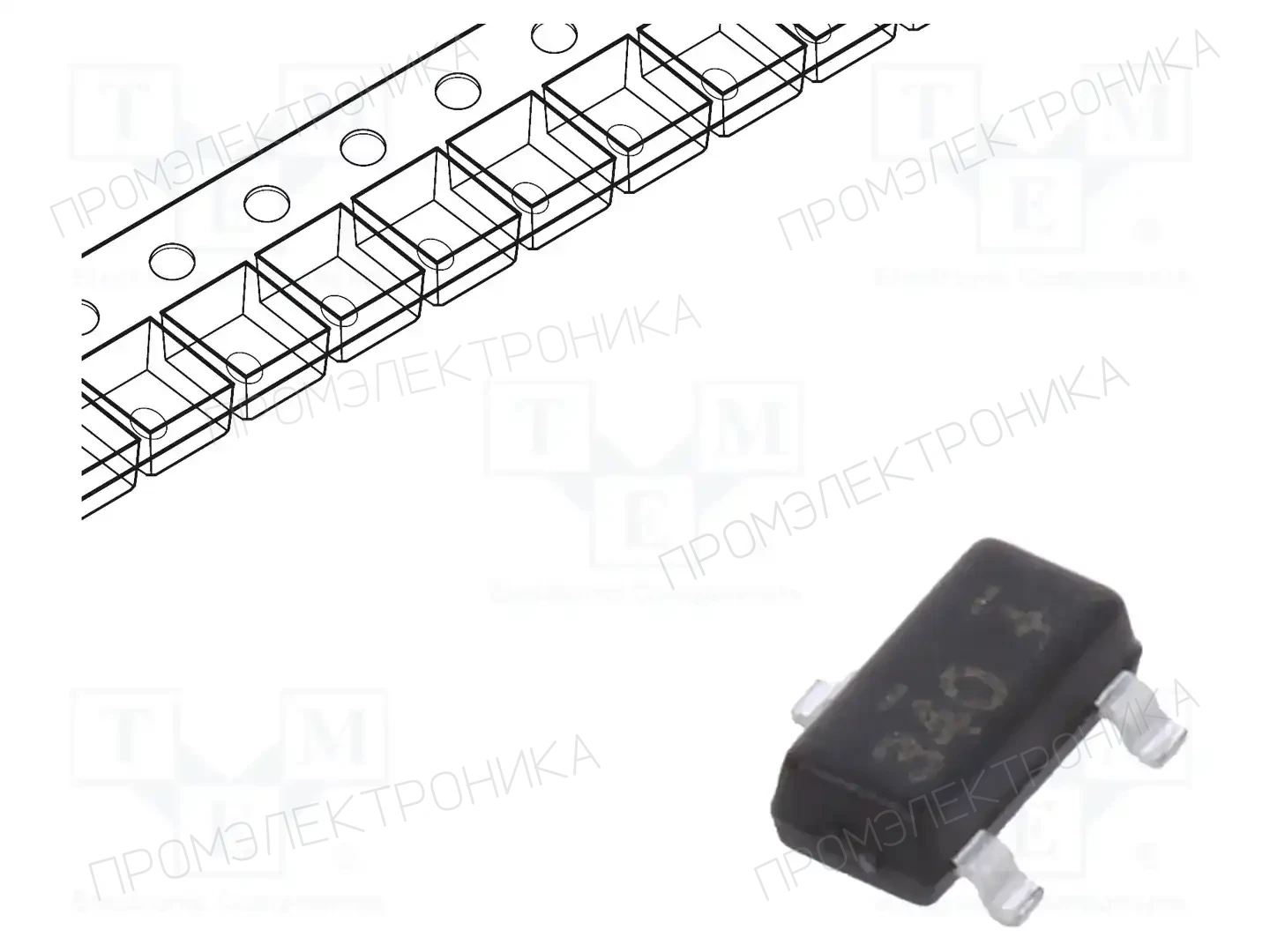 onsemi FDN340P — Транзисторы с каналом P SMD
