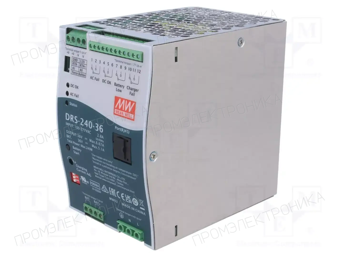 MEAN WELL DRS-240-36 — Блоки питания на DIN-рейку