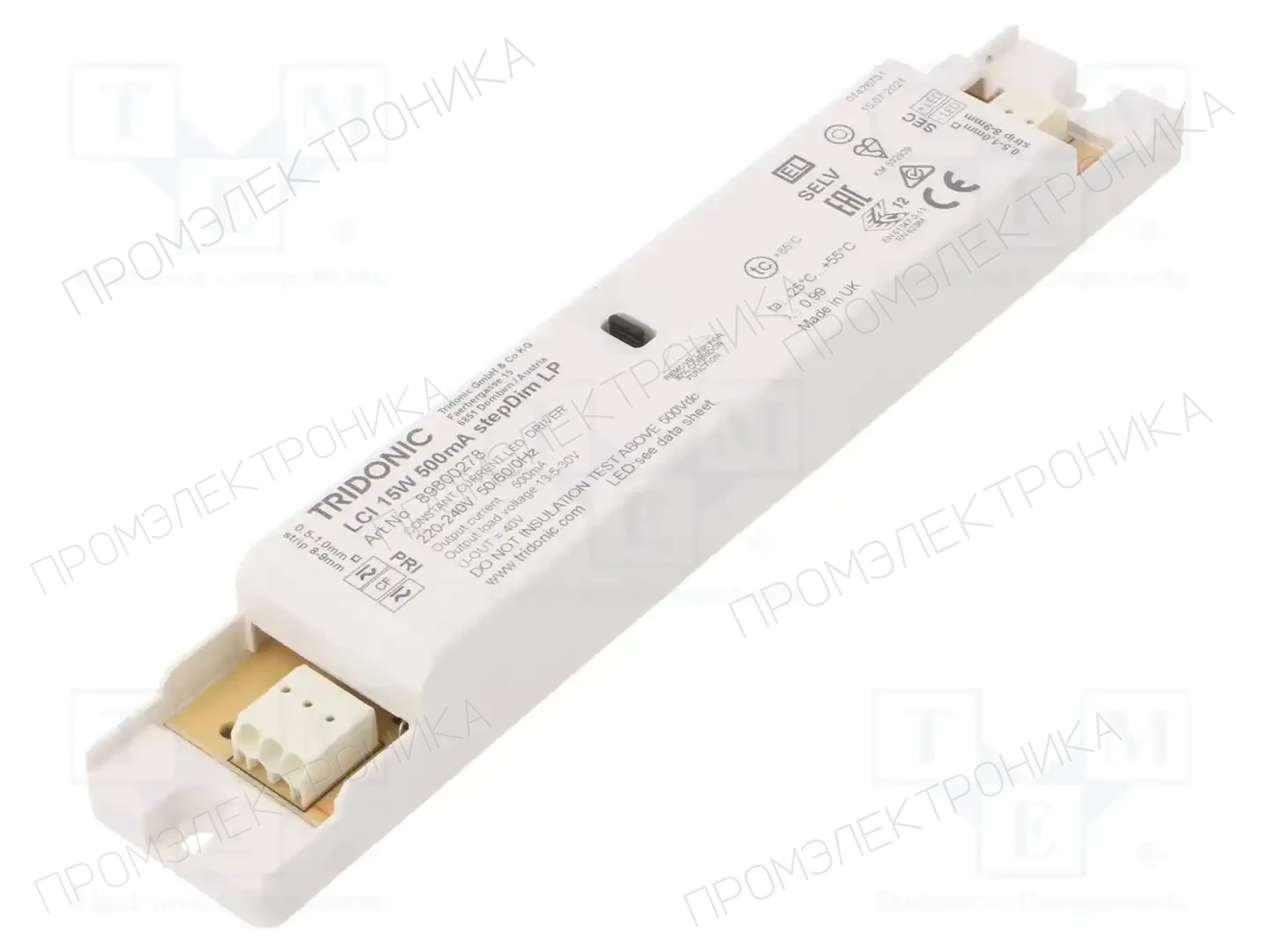 TRIDONIC LCI 15W 500MA STEPDIM LP — Блоки питания для LED
