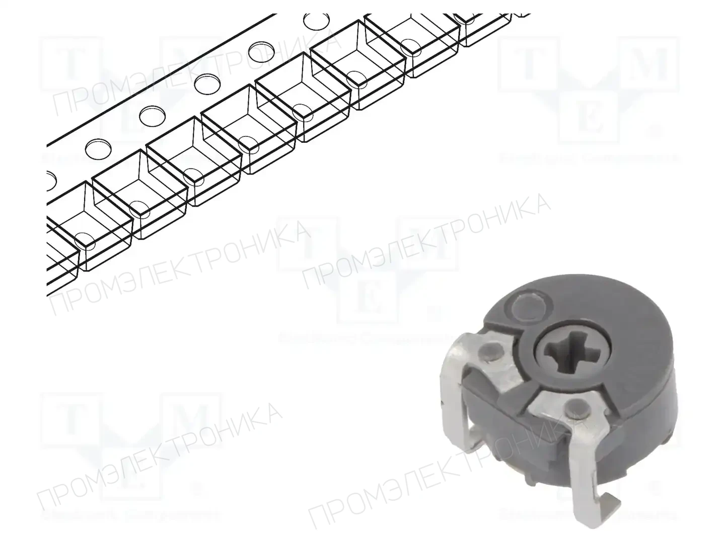 PIHER PS6KV55-103A3030-I- — Потенциометры SMD однооборотные