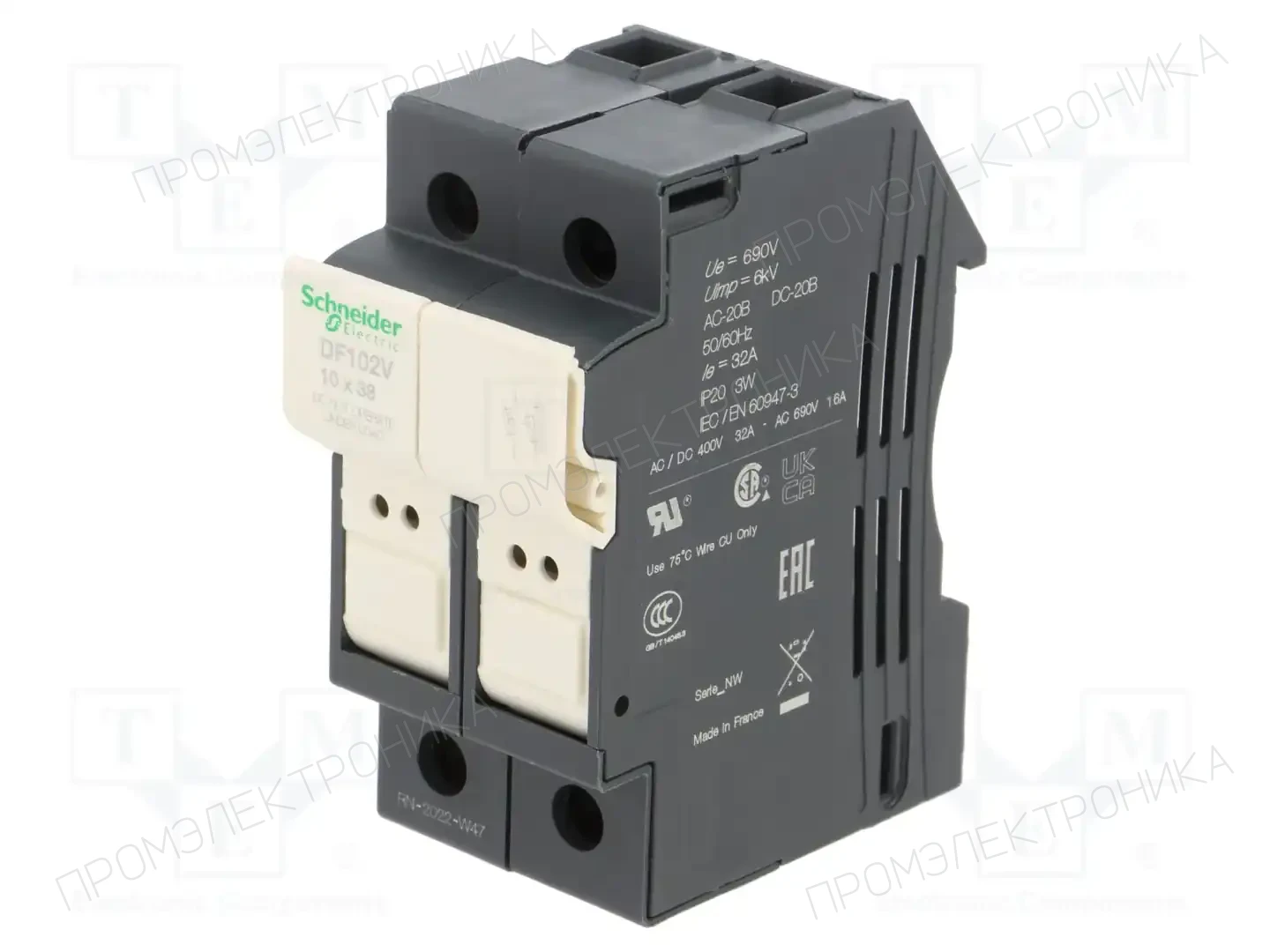 SCHNEIDER ELECTRIC DF221NV — Гнезда предохранительные на DIN-рейку