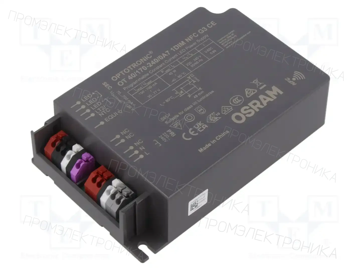 ams OSRAM OT 40/170-240/0A7 1DIM NFC 3 — Блоки питания для LED