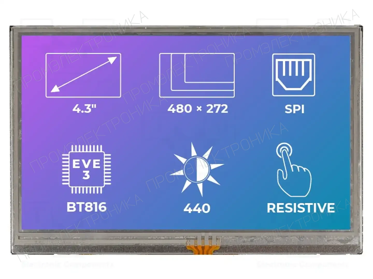 Riverdi SM-RVT43ALBNWR00 — Интеллигентные дисплеи