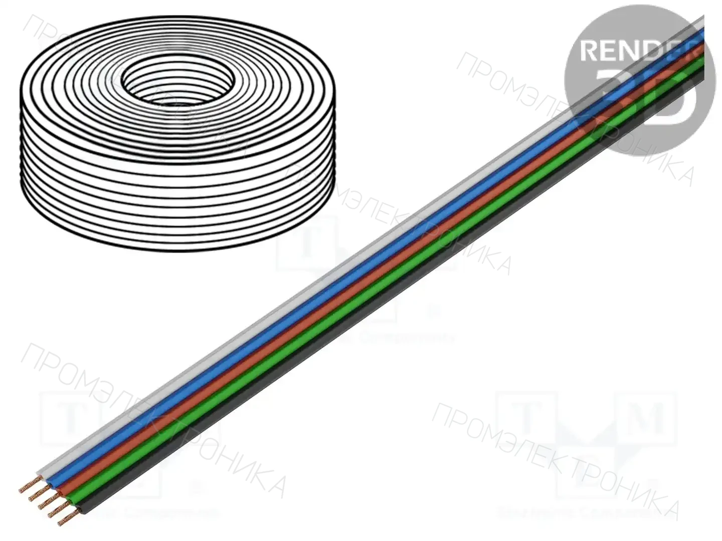 DONAU ELEKTRONIK 519-010 — Провода ленточные многоцветные