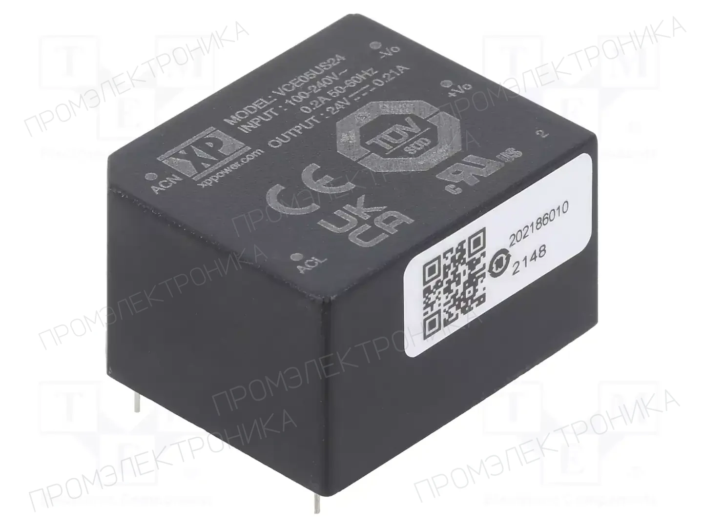 XP POWER VCE05US24 — Преобразователи AC/DC для PCB