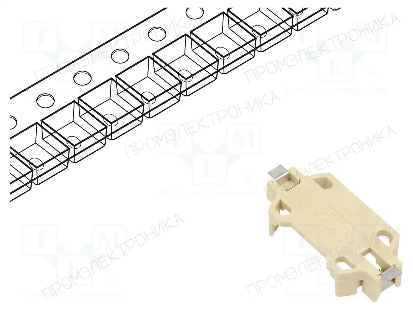 RENATA SMTU 2450 N-LF TR — Батареи - контейнеры и держатели