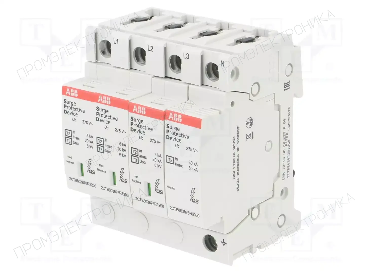 ABB OVR T2-T3 3N 20-275 P QS — Ограничители перенапряжения