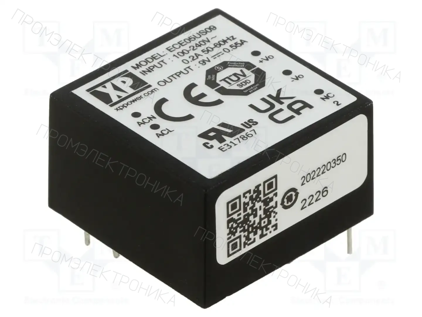 XP POWER ECE05US09 — Преобразователи AC/DC для PCB