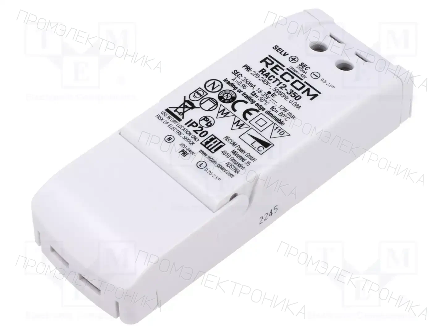 RECOM RACT12-350 — Блоки питания для LED