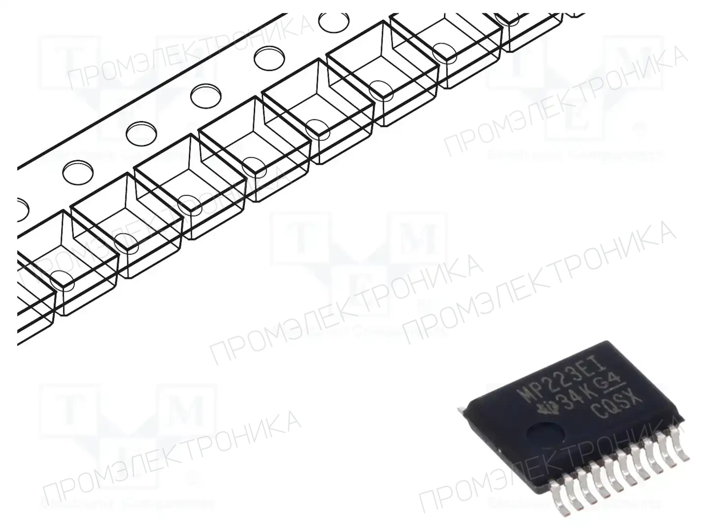 Texas Instruments MAX3223EIDBR — Микросхемы - RS232 / RS422 / RS485