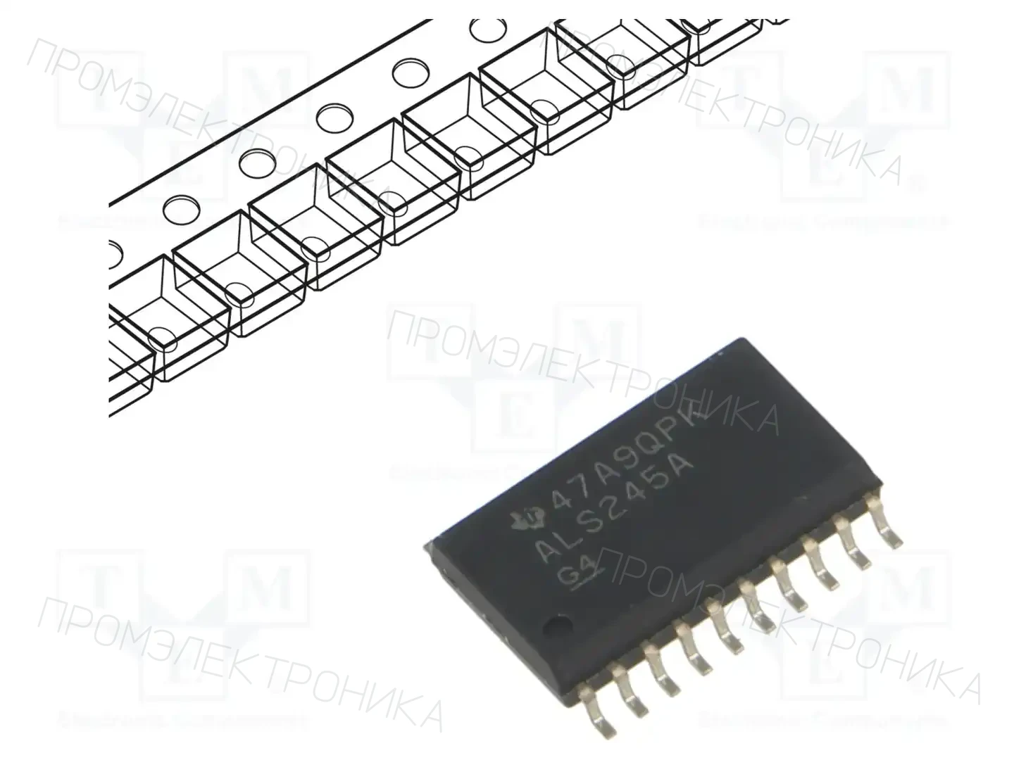 Texas Instruments SN74ALS245ADWR — Буферы, передатчики, контроллеры