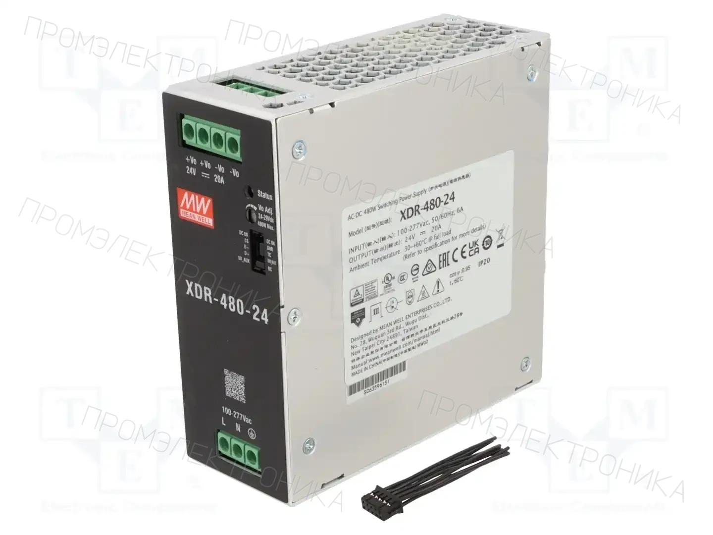 MEAN WELL XDR-480-24 — Блоки питания на DIN-рейку