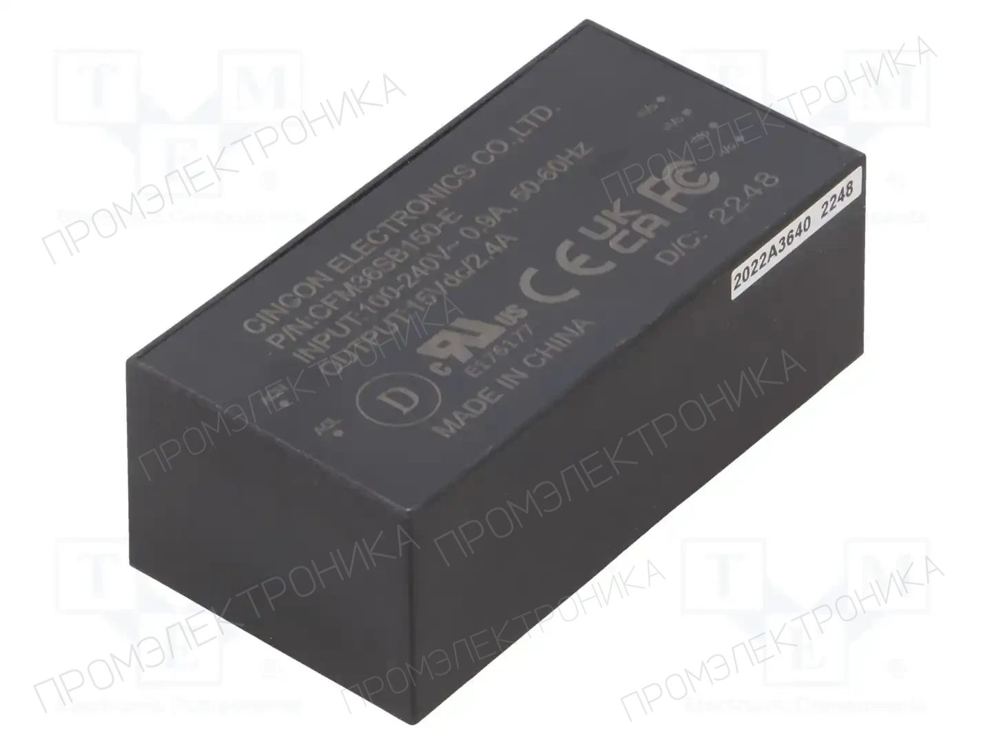 CINCON CFM36SB150-E — Преобразователи AC/DC для PCB