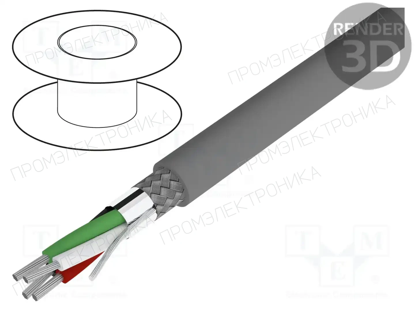 ALPHA WIRE 6340 SL001 — Провода многожильные экранированные