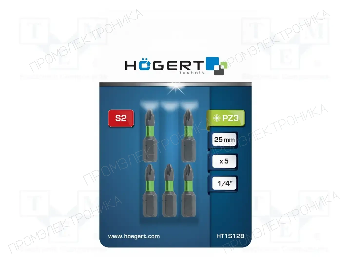 HÖGERT TECHNIK HT1S128 — Наконечники для отверток