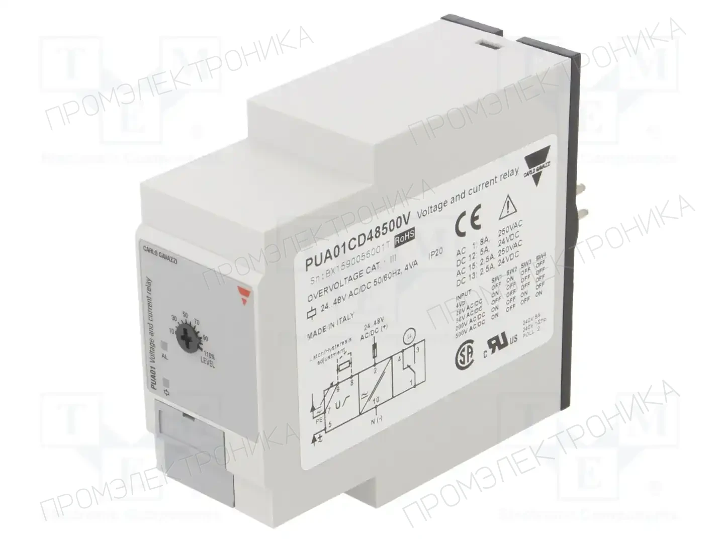 CARLO GAVAZZI PUA01CD48500V — Контрольные реле