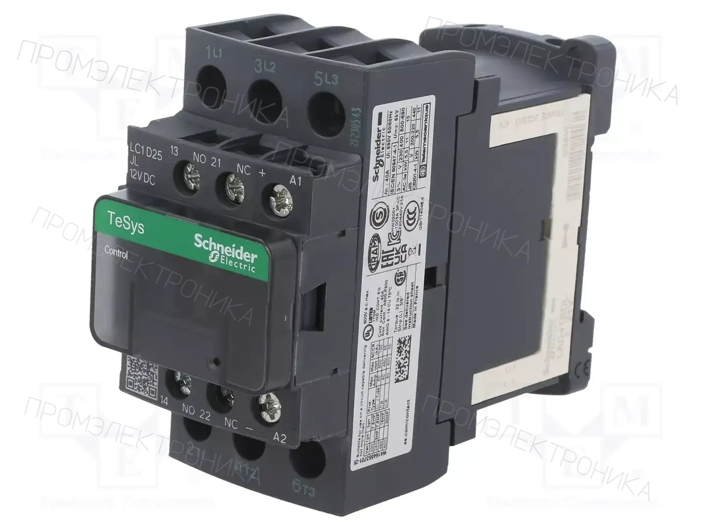 SCHNEIDER ELECTRIC LC1D25JL — Контакторы - главные модули