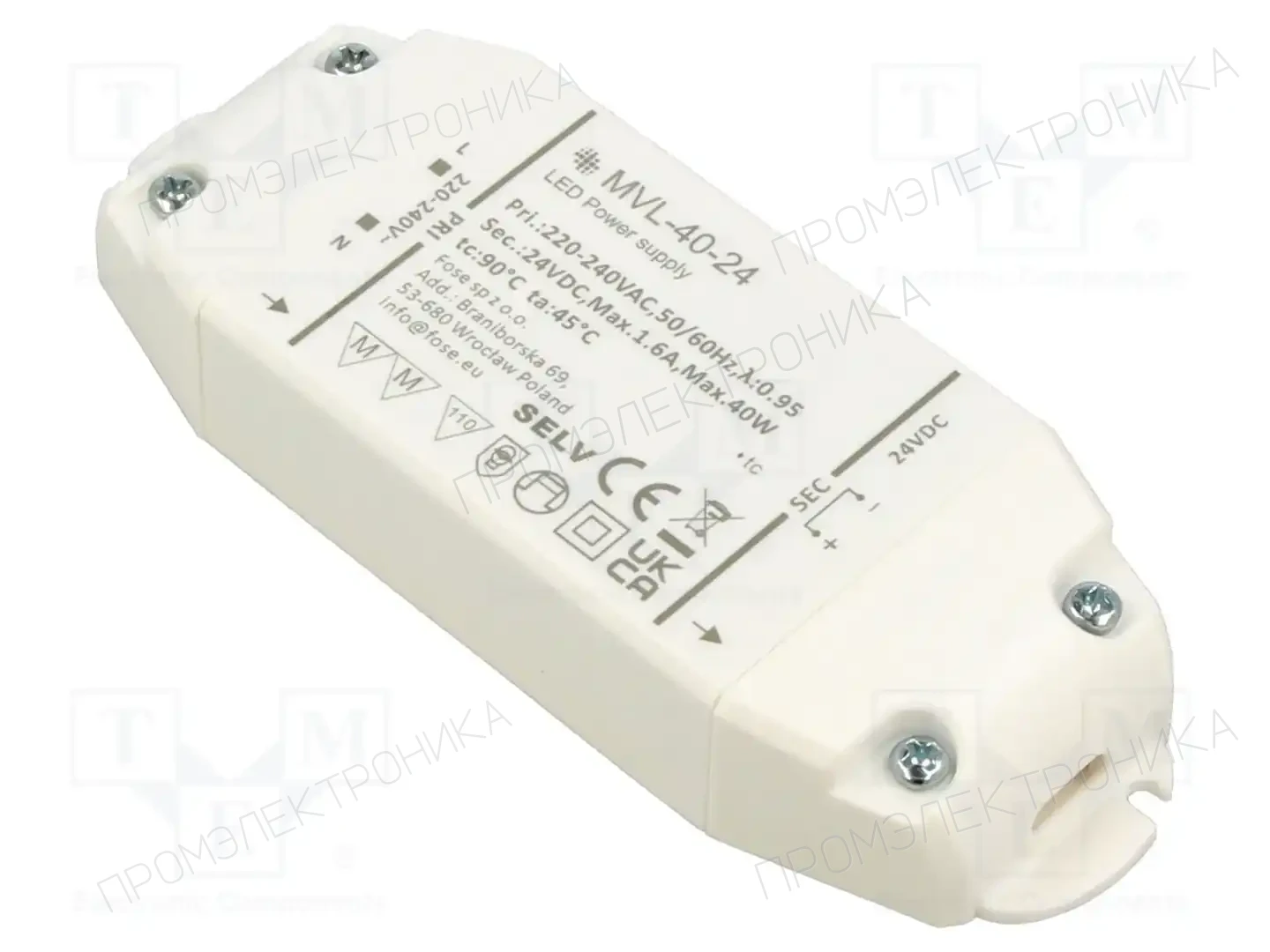 FOSE MVL-40-24 — Блоки питания для LED