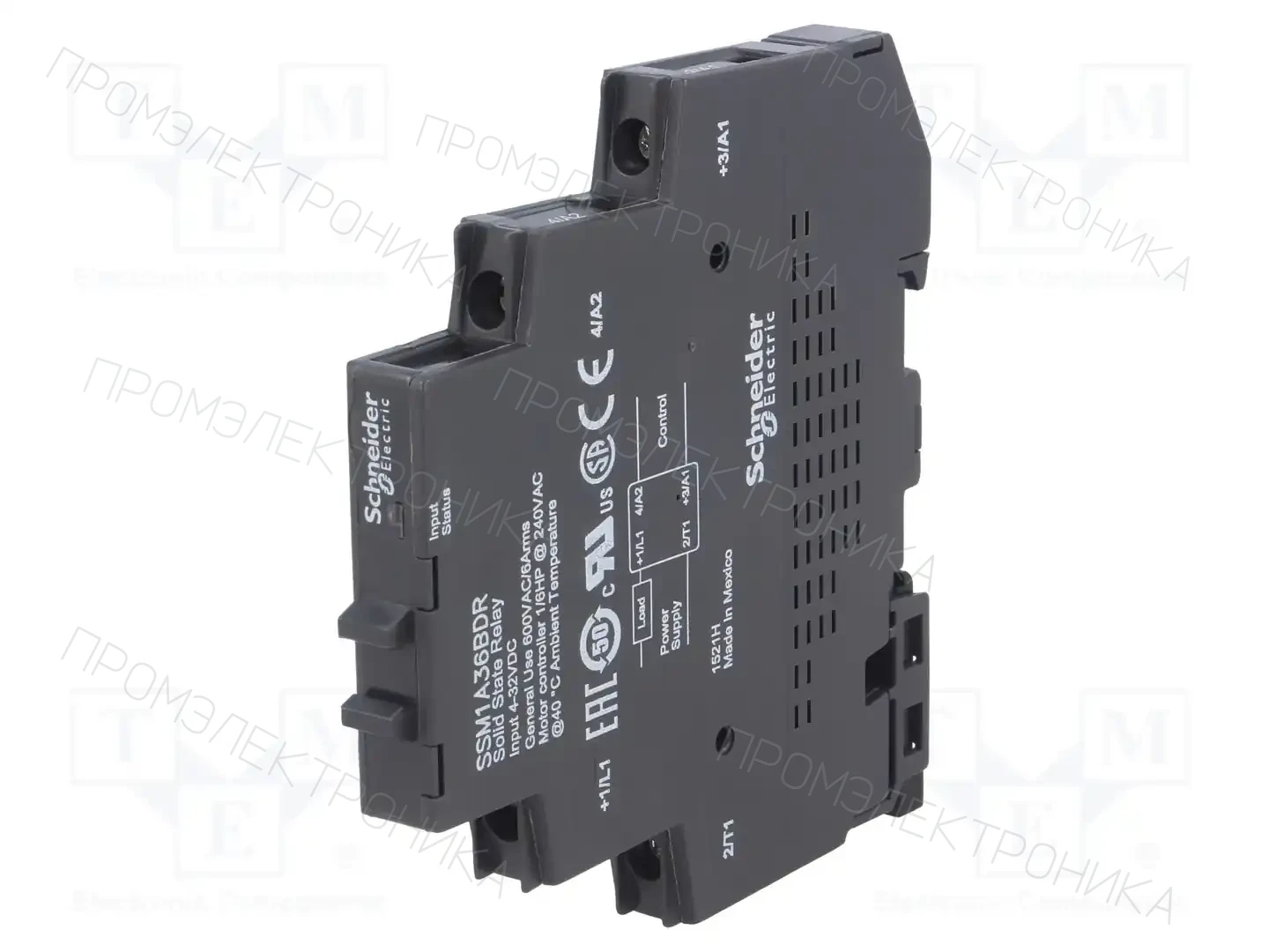 SCHNEIDER ELECTRIC SSM1A36BDR — Реле SSR однофазные