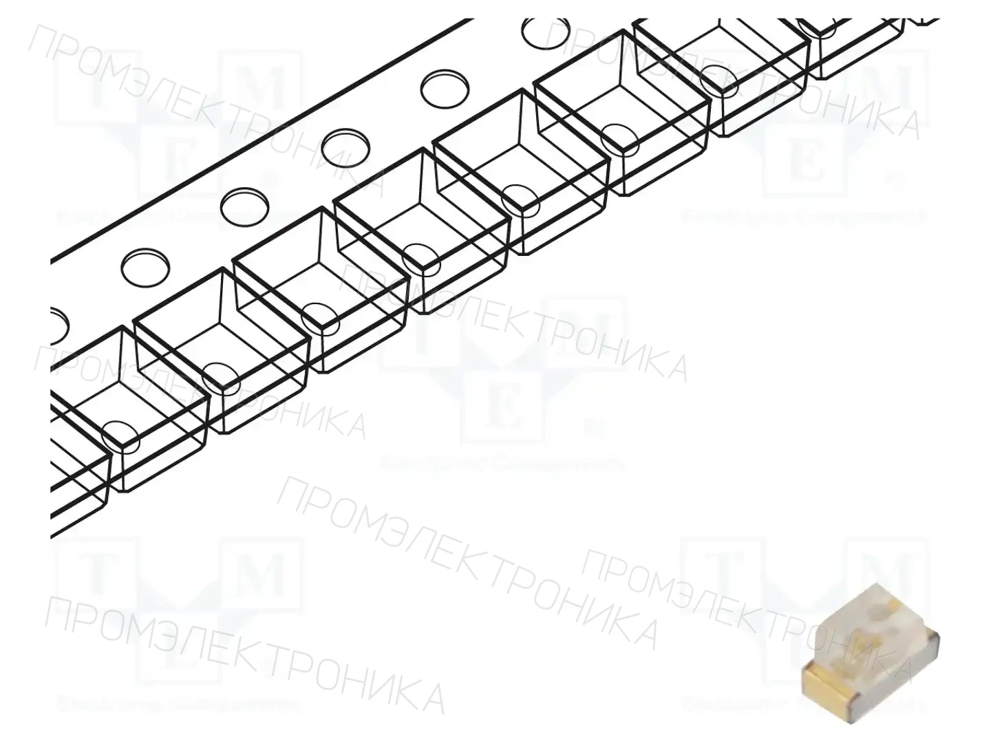 KINGBRIGHT ELECTRONIC KP-1608ZGC — Светодиоды SMD цветные