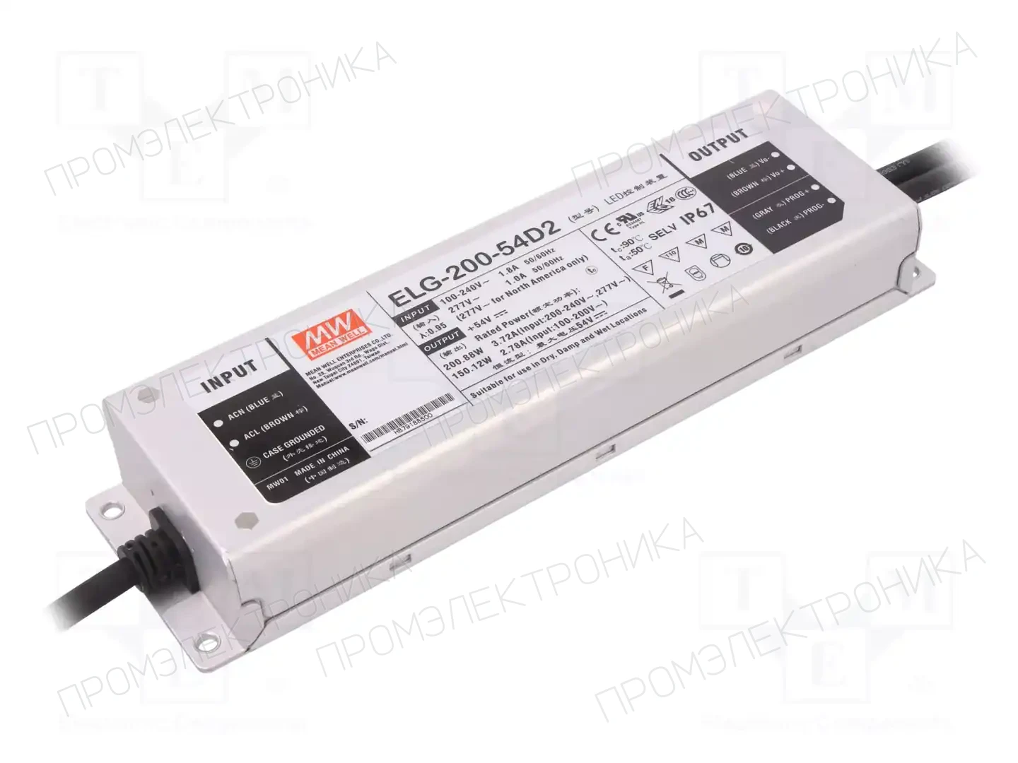 MEAN WELL ELG-200-54D2 — Блоки питания для LED