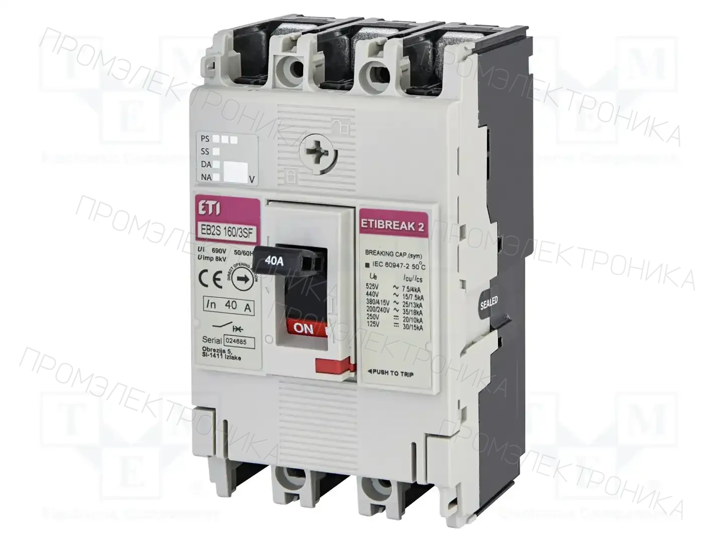 ETI POLAM EB2S 160/3SF 40A 3P — Разъединители