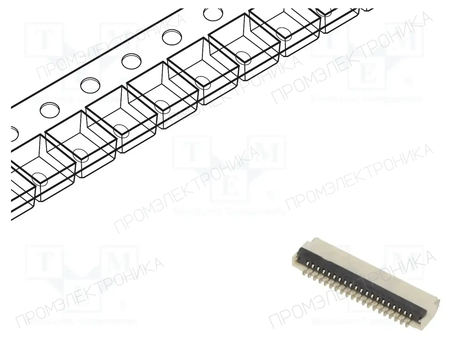 GCT FFC2B28-20-G — Разъeмы FFC/FPC растр 0,5мм