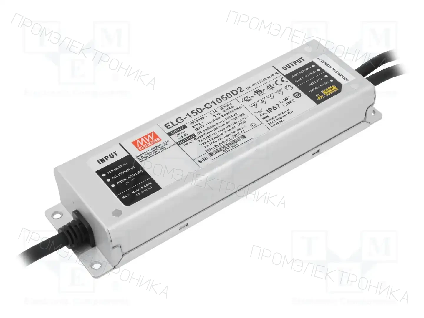 MEAN WELL ELG-150-C1050D23Y — Блоки питания для LED