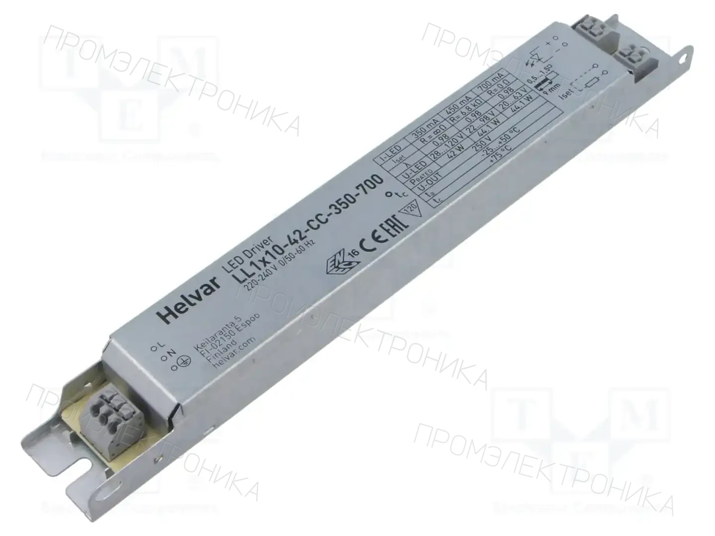 HELVAR LL 1X10-42-CC-350-700 — Блоки питания для LED