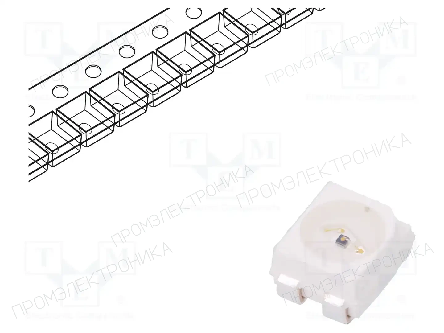 BROADCOM (AVAGO) HSMJ-A401-T40M1 — Светодиоды SMD цветные