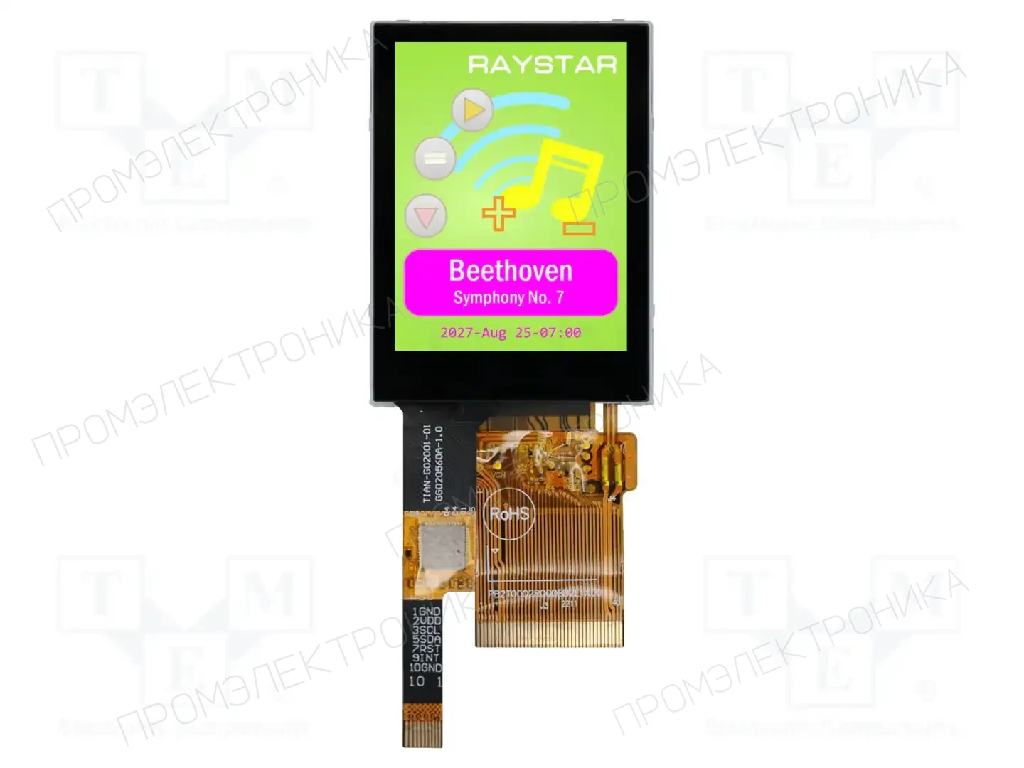 RAYSTAR OPTRONICS RFJ02000B-AYW-DNG1 — Дисплеи TFT