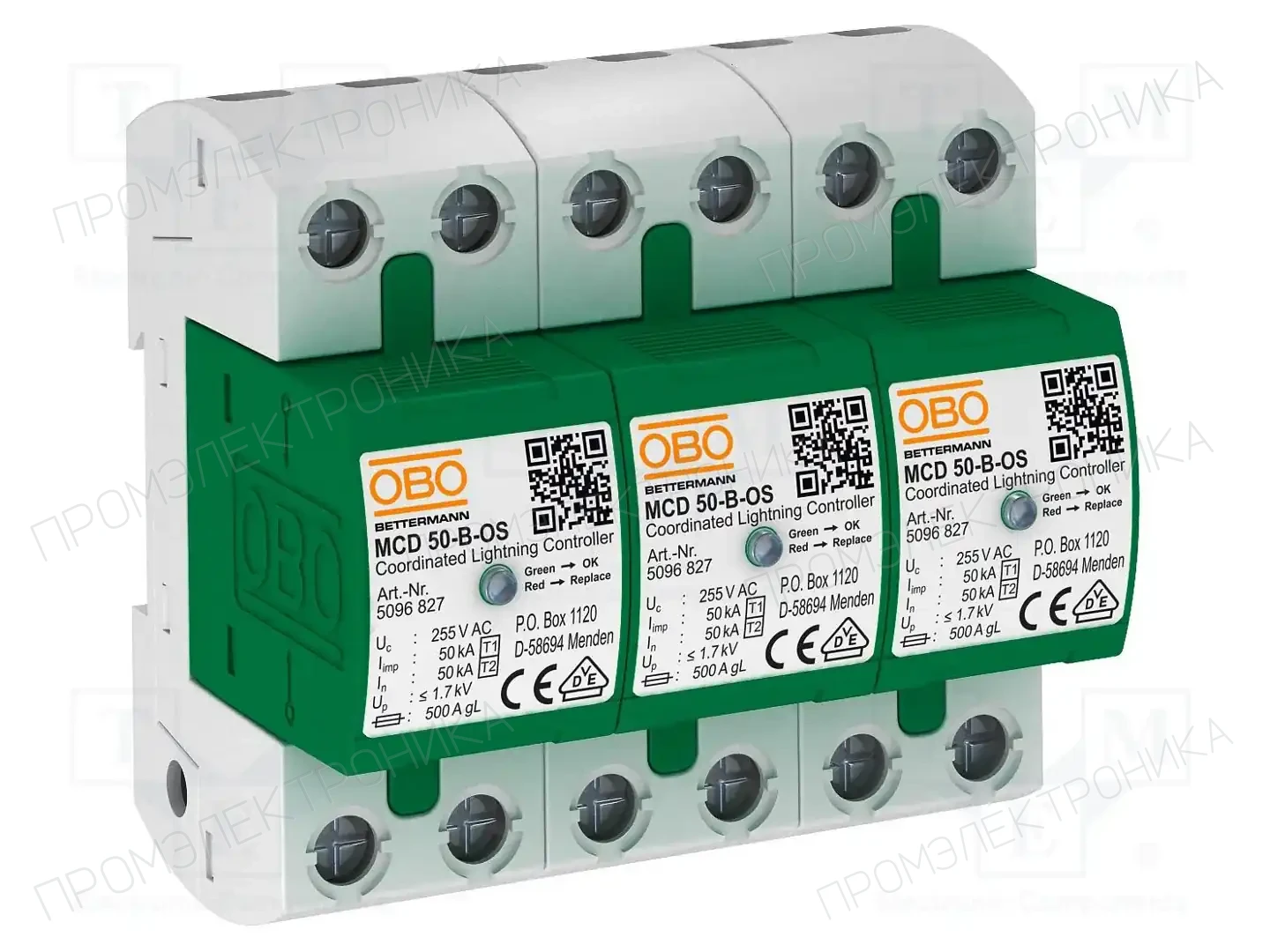 OBO BETTERMANN MCD 50-B 3-OS — Ограничители перенапряжения