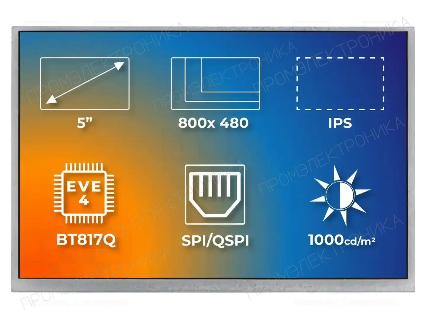 Riverdi SM-RVT50HQBNWN00 — Интеллигентные дисплеи