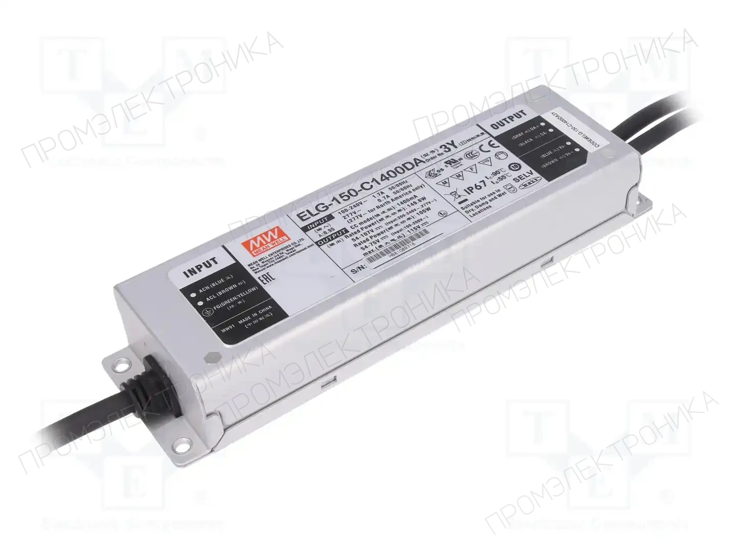 MEAN WELL ELG-150-C1400DA3Y — Блоки питания для LED