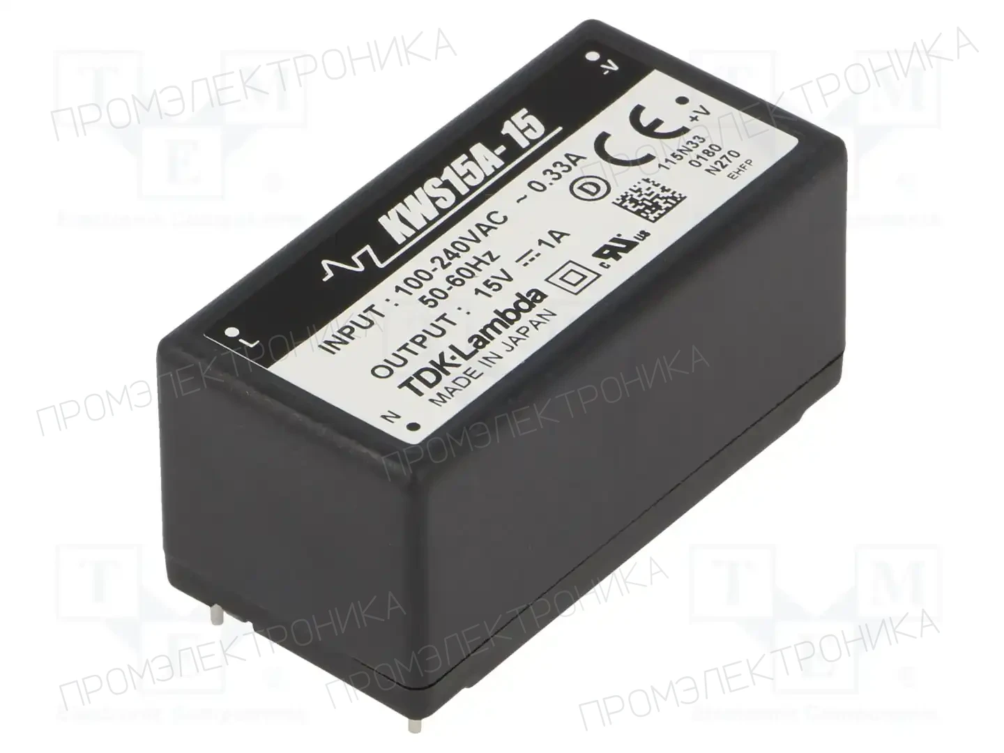 TDK-LAMBDA KWS15A-15 — Преобразователи AC/DC для PCB