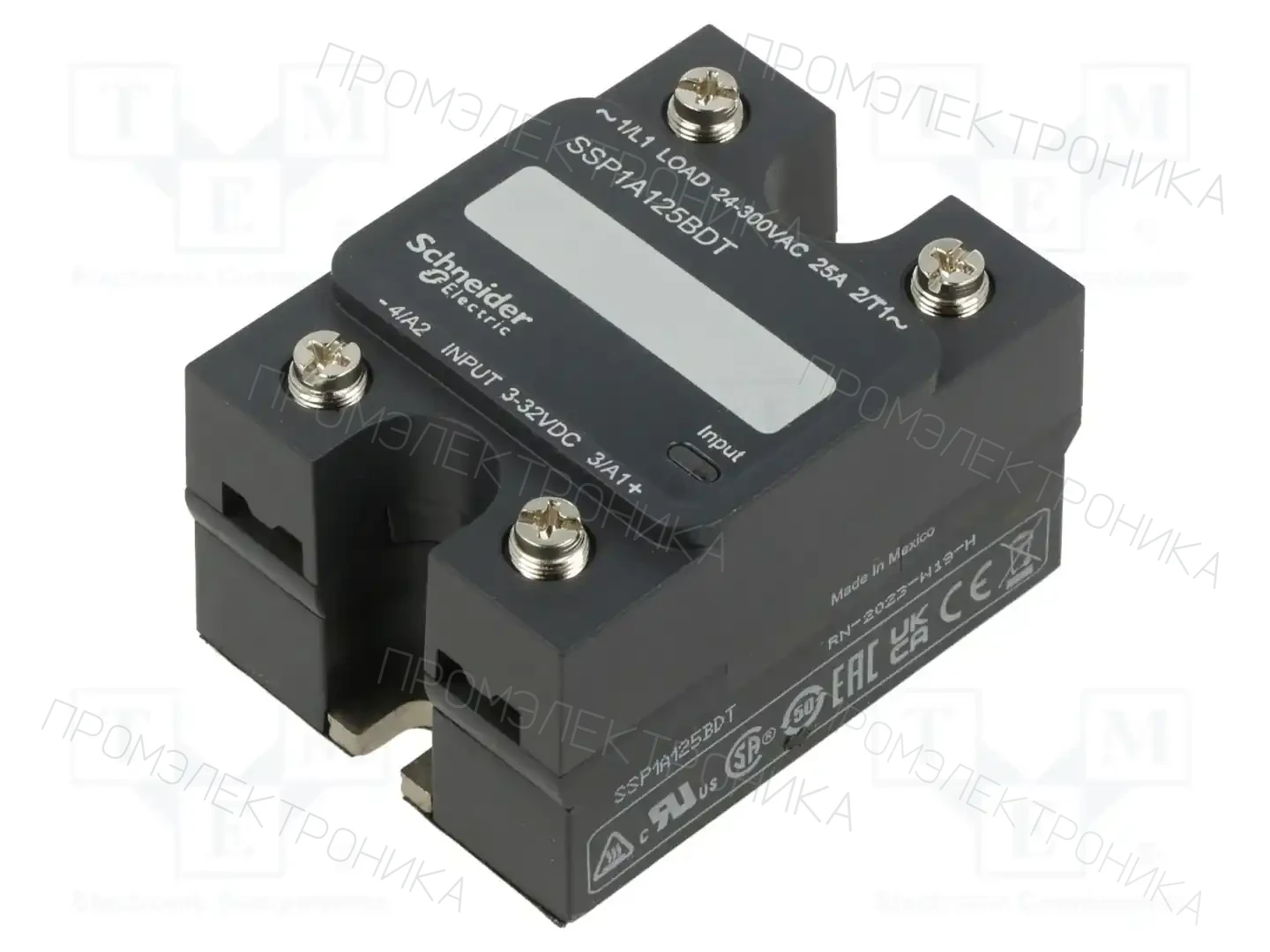 SCHNEIDER ELECTRIC SSP1A125BDT — Реле SSR однофазные