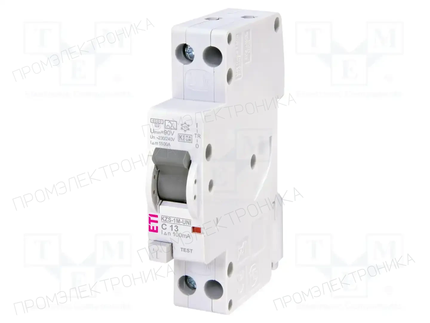 ETI POLAM KZS-1M-UNI 1P+N A C13/0.1 — Дифференциальные выключатели
