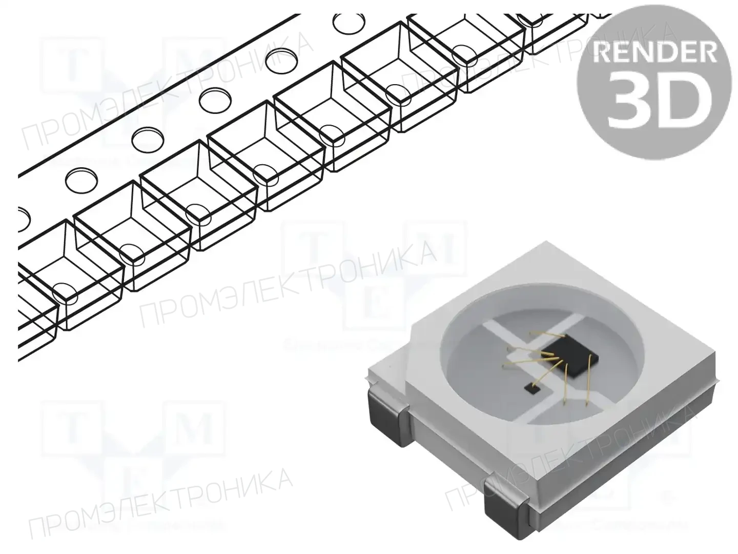 OPSCO Optoelectronics SK6812MINI-B — Светодиоды SMD цветные