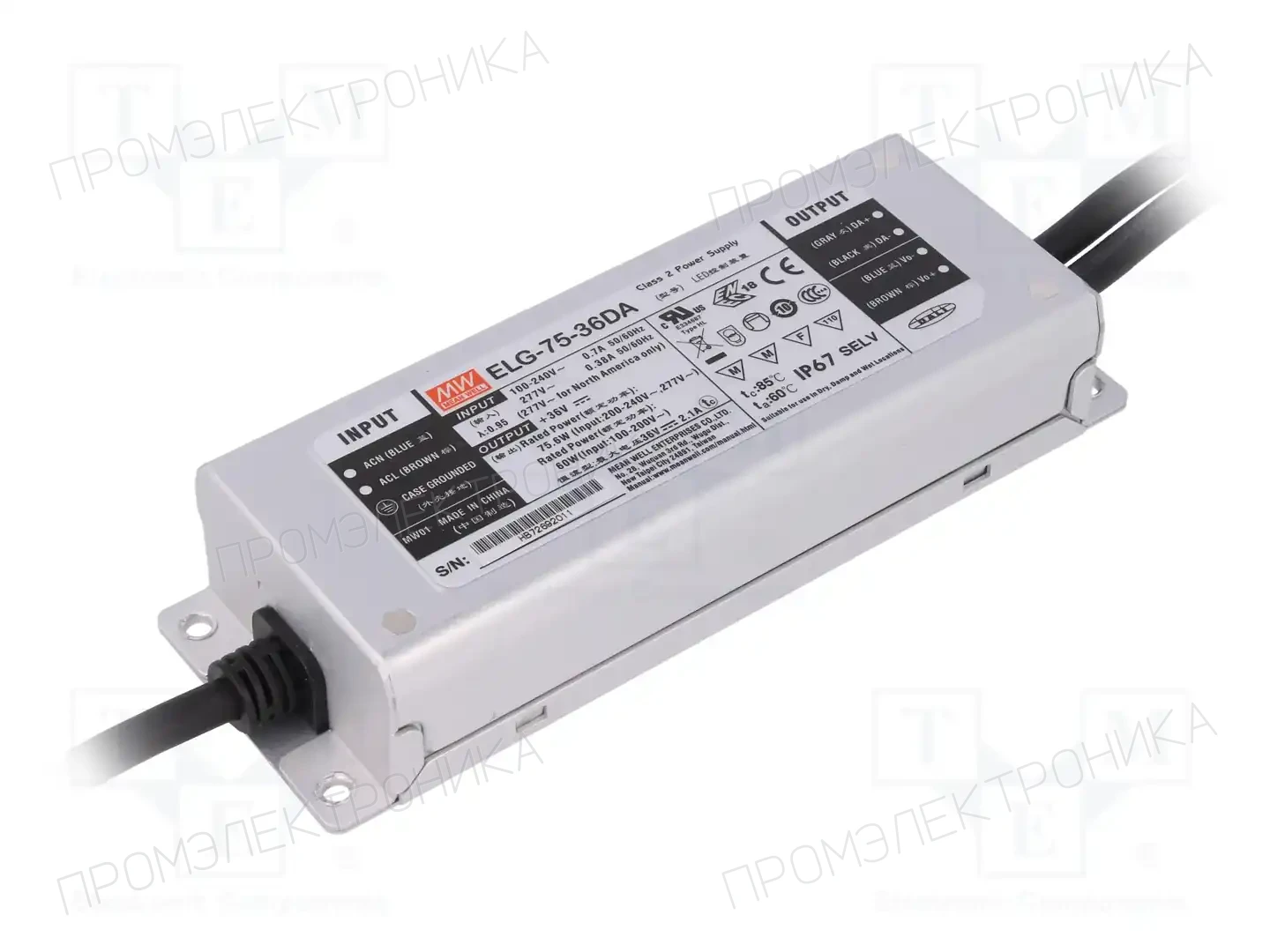 MEAN WELL ELG-75-36DA — Блоки питания для LED