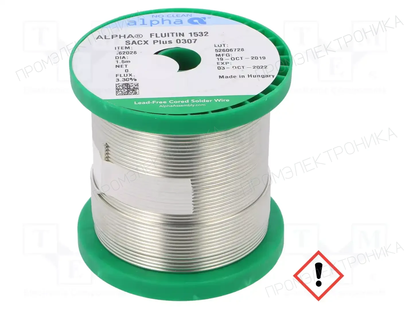 ALPHA SACX PLUS 0307 FLUITIN 1532 1.5 MM 500G — Паяльные провода бессвинцовые