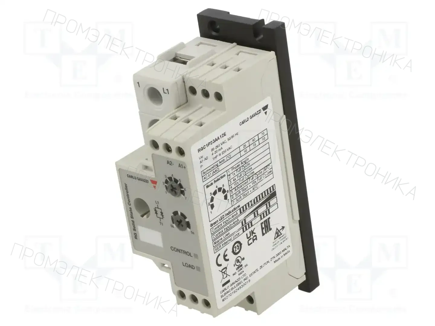 CARLO GAVAZZI RGC1P23AA12E — Реле SSR однофазные