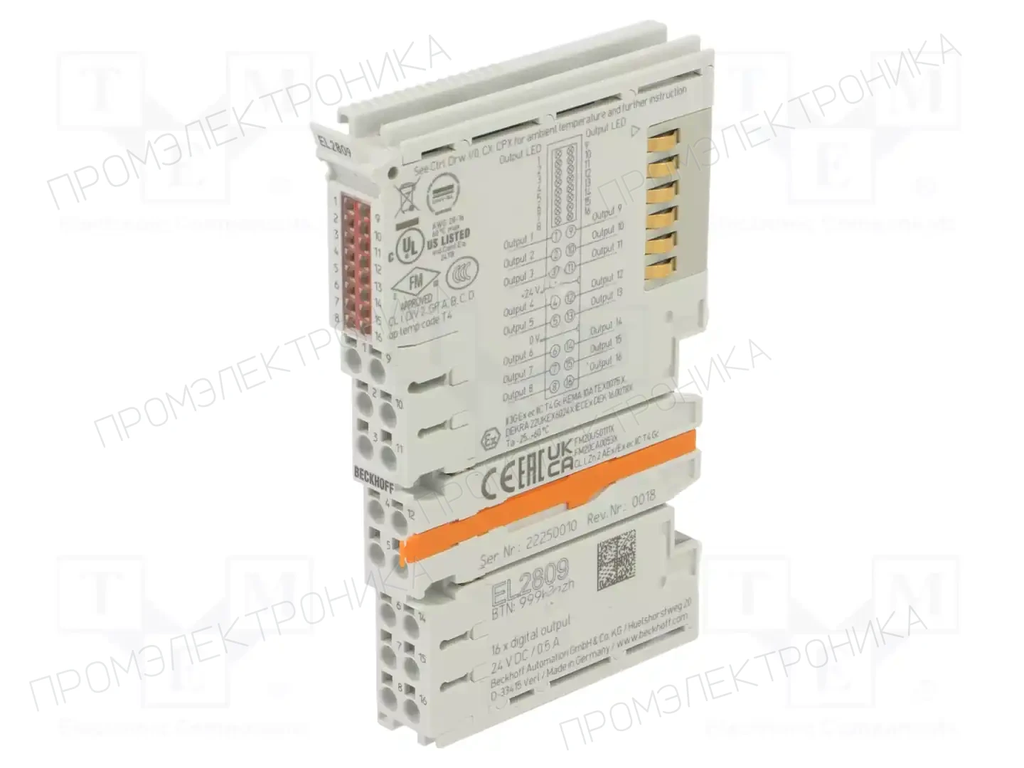 Beckhoff Automation EL2809 — Системы и модули ввода/вывода (I/O)