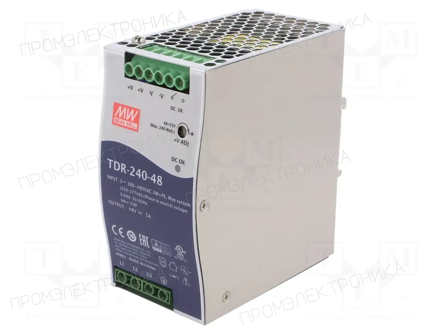 MEAN WELL TDR-240-48 — Блоки питания на DIN-рейку