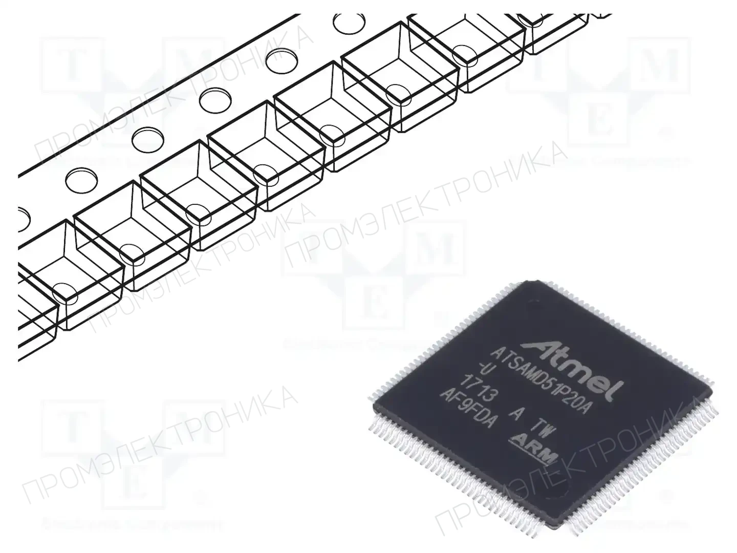 Microchip Technology ATSAMD51P20A-AU — Линейка ARM 32-bit