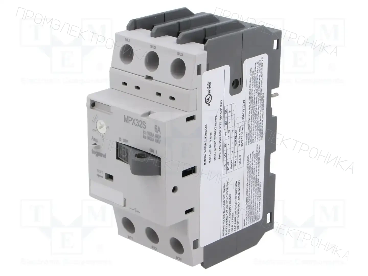 LEGRAND MPX3 32S 4-6A — Выключатели двигательные