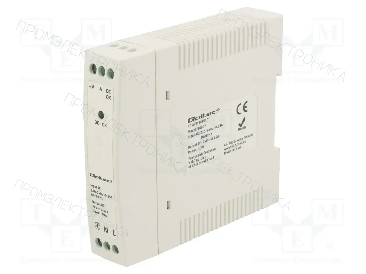 QOLTEC 50907 — Блоки питания на DIN-рейку