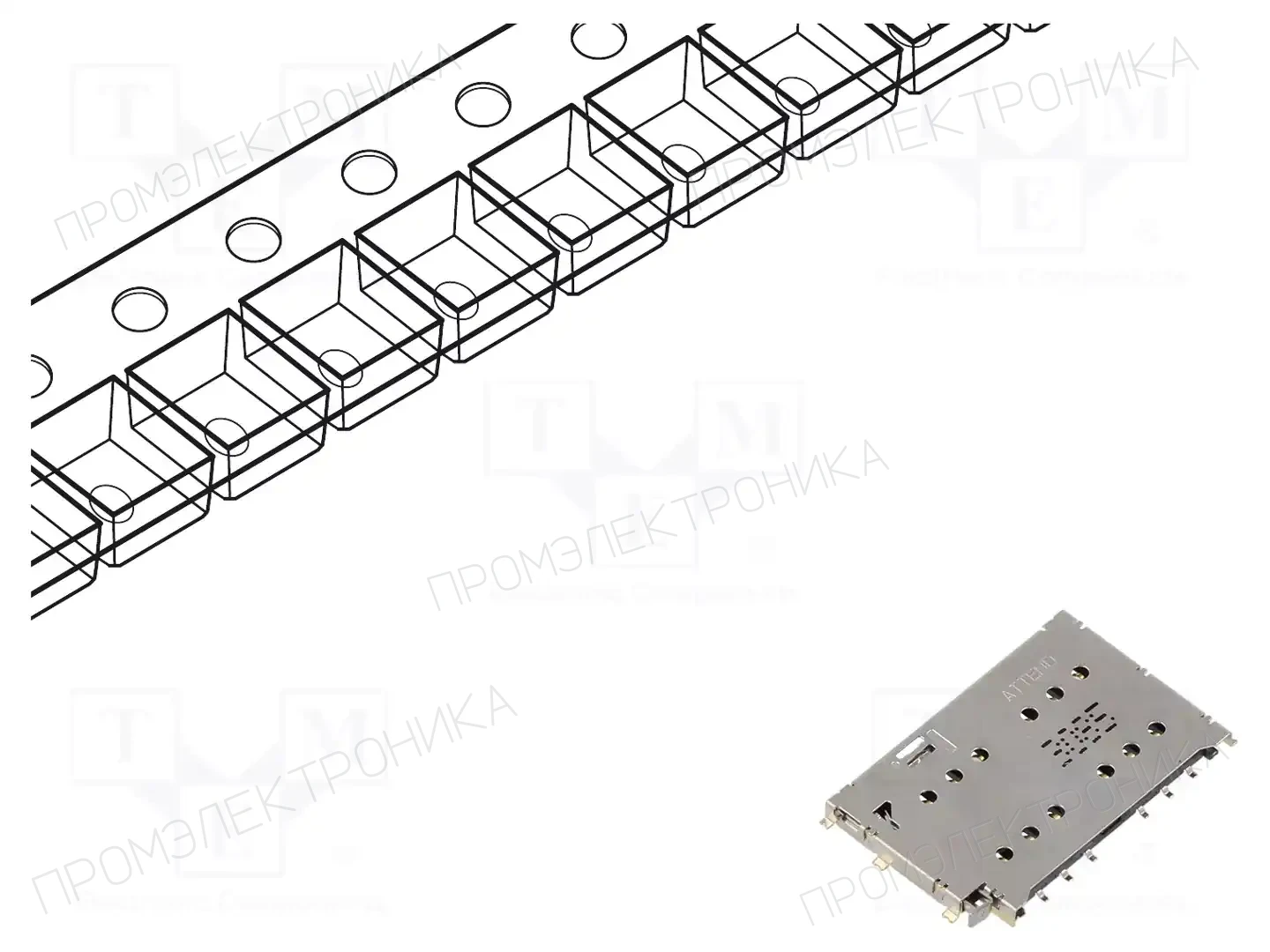 ATTEND 115S-BS00+115S-BT02 — Разъeмы для карт