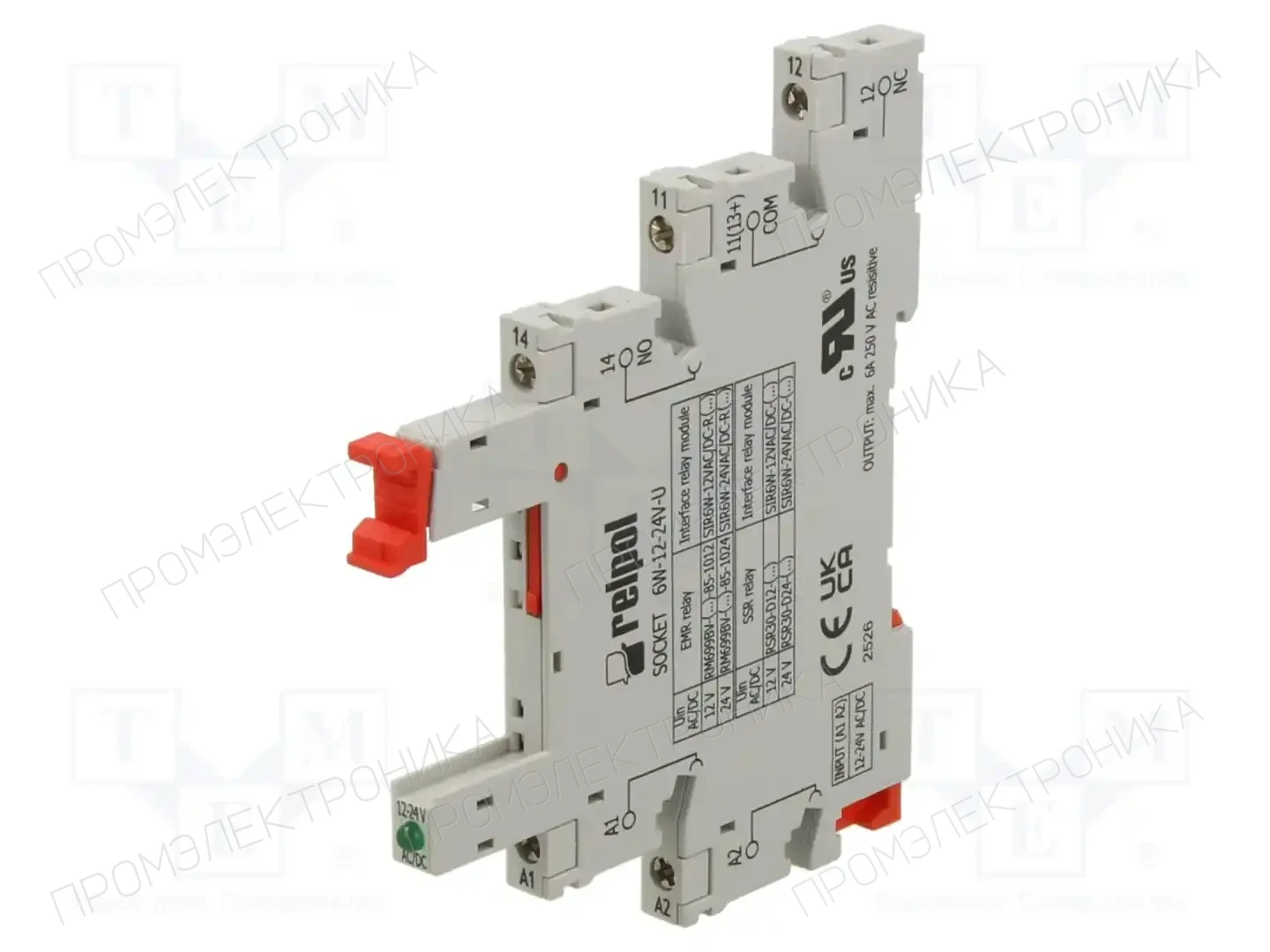 RELPOL 6W-12-24V-U — Реле электромагн. - аксессуары