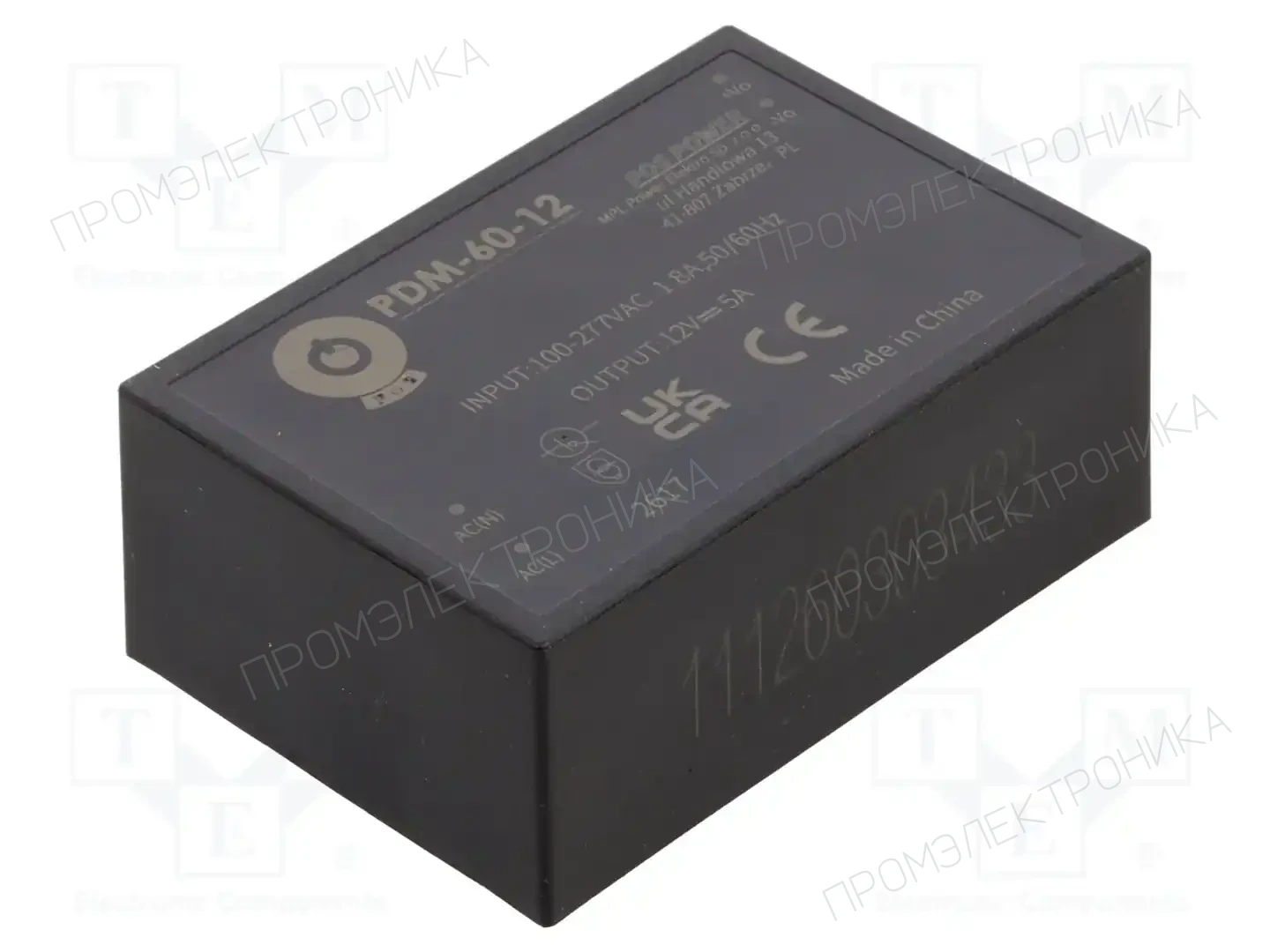 POS PDM-60-12 — Преобразователи AC/DC для PCB